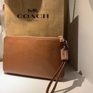 Coach leather wristlet/wallet